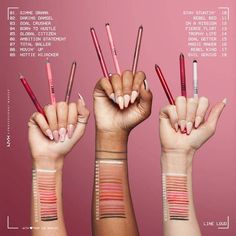 Nyx Lip Liner Swatches, Nyx Liner, Nyx Lip Liner, Nyx Lip, Evil Geniuses, Lip Shapes, How To Line Lips, Nyx Professional Makeup, Lip Pencil