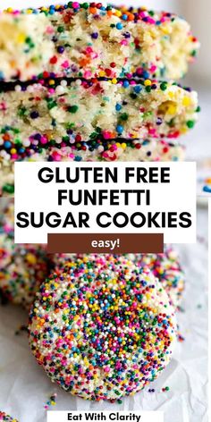 gluten free funfetti sugar cookies are easy to make