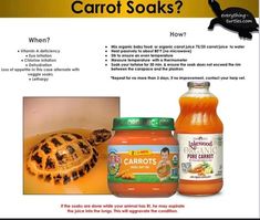 an advertisement for carrot soaks with pictures of the product