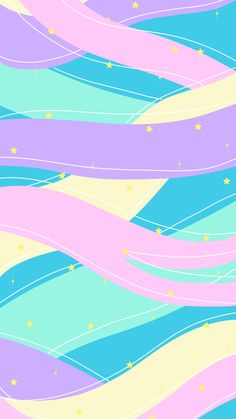 an abstract background with pastel colors and stars in the sky, like waves or lines