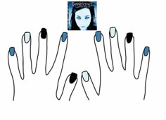 Tags >>> #amylee #evanescence #icon #icons #goth #emo Evanescence Nails, Nail Ideas Emo, Evanescence Makeup, Emo Nails Ideas, Black And Blue Nail Ideas, Emo Nail Ideas, Black Blue Nails, Blue And Black Nails, Icons Emo