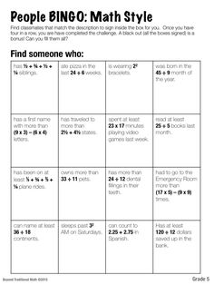 the worksheet for students to practice math skills