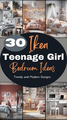 the cover of 30 ikea teenage girl bedroom ideas