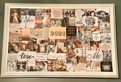 2021 Vision Board Cork Board Picture Ideas, Vision Board Ideas Cork Board, Corkboard Vision Board, Cork Board Picture Collage, Picture Board Ideas, Aesthetic Cork Board Ideas, Aesthetic Cork Board, Pinboard Ideas Aesthetic