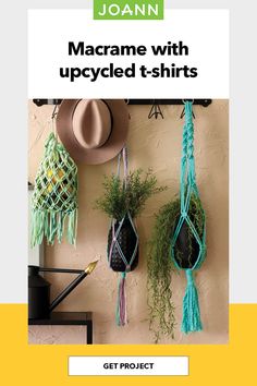 macrame with upcycled t - shirts by joann get project book