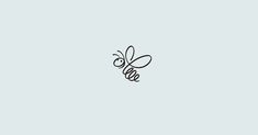 a black and white drawing of a bee on a light blue background with the word bees written