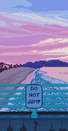 an old - school video game with the words do not jump in front of it