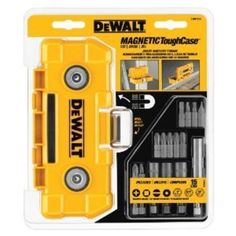 buy drill bits at cheap rate in bulk. wholesale & retail repair hand tools store. home décor ideas, maintenance, repair replacement parts Dewalt Drill, Dewalt Tools, Magnetic Holder, Tool Case, Screwdriver Bits, Impact Driver, Power Tool Accessories, Package Design, Drill Bits