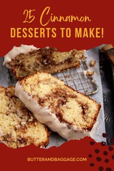 cinnamon desserts to make with text overlay that reads, 15 cinnamon desserts to make