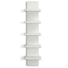 Feature a high-quality composite wood, the wall rack is suitable in multiple spaces, either your bedroom, bathroom, living room or even the kitchen and your office room, wall rack can always be your smart choice! Finish: White | Ebern Designs Pelicieux 5 Tiered Shelf Wood in White | 31 H x 7.2 W x 5.5 D in | Wayfair | Home Decor Vertical Shelf, Column Shelves, Living Room Vanity, Modern Floating Shelves, Tiered Shelf, Wall Storage Shelves, White Floating Shelves, Salon Suites