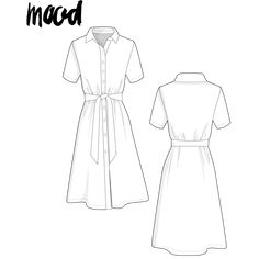 an image of a woman's dress sewing pattern