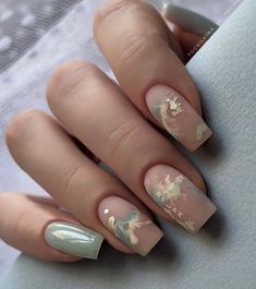 Dope Nails, Green Nails, Nail Manicure, Trendy Nails, Nails Design