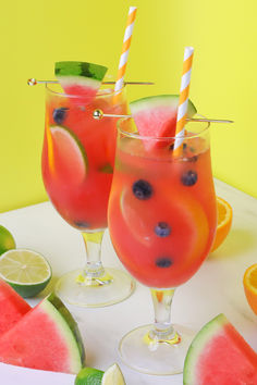 Looking for a refreshing drink to cool down? Try this delicious watermelon sangria recipe! Bursting with fresh watermelon, citrus, and a hint of wine, it’s the perfect summer cocktail for any gathering. Easy to make and even easier to enjoy, this watermelon sangria is sure to be a hit. Save this pin and start sipping on a new favorite! Watermelon Sangria Recipe, Watermelon Sangria, Fruity Wine, Sangria Recipe, Cut Watermelon, Fresh Watermelon, Sangria Recipes