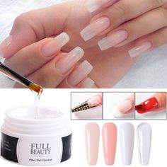 100% brand new and high quality Color: Pink, White, Clear Volume: 15ml/bottle, 28g Type: Acrylic Builder Gel Used for: Nail Extension Cured: UV/LED Lamp Clean and clear, can used on the nature nail After curing, it's strong and can last for long time Pacakge contents: 1 bottles 15ml nail extension builder gel If the glue is not dried after use with nail lamp The following three situations can help you: 1. Need nail lamp above 45W 2. Need to apply a small amount multiple times 3. Floating glue ma Nail Extensions Acrylic, Nail Pen, Gel Polish Nail Art, Gel Nail Extensions, Broken Nails, Pink Nail Art, Gel Extensions, Builder Gel, Nail Forms