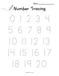 the number tracing worksheet