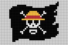 a cross stitch pattern with a skull wearing a hat