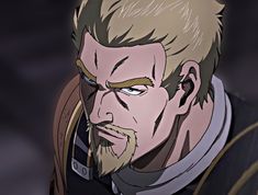 an animated man with blonde hair and blue eyes