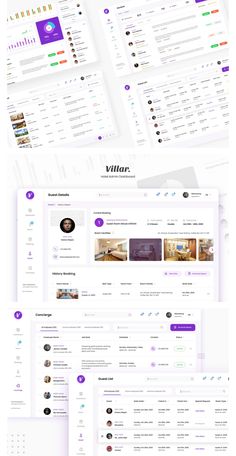 the website design is designed to look like it has many different colors and shapes, including purple