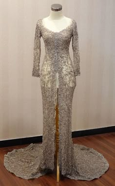 Kebaya Wedding Dress, Brukat Modern, Dress Pengantin, Kebaya Brukat, Muslim Wedding Gown, Elegant Bridal Dress