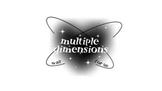 the logo for multiple dimensionss, which is designed to look like an object with stars and