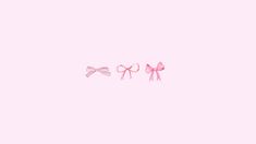 three pink bows on a light pink background