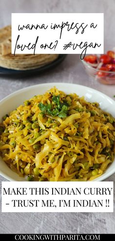 Cabbage Curry Indian, Cabbage Curry Recipe, Vegan Cabbage Recipes, Curry Cabbage, Indian Cabbage, Cabbage Curry, Vegan Cabbage, Pea Curry, Vegan Indian Recipes