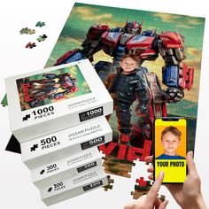 Personalized Puzzle, Transformers Boys Portrait Puzzle From Photo - Custamazegifts.com Bumblebee Optimus Prime, Bumblebee Optimus, Childhood Imagination, Robot Friend, Sparking Joy, Gift Ideas For Boys, Personalized Family Gifts, Personalized Puzzles, Name Puzzle