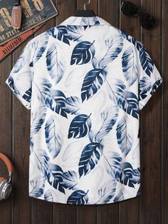 Men Tropical Print Shirt Without Tee | SHEIN USA Tropical Print Shirt, Floral Print Shirt, Print Shirt, Tropical Print, Solid Black, Printed Shirts, Floral Prints, Floral, Quick Saves