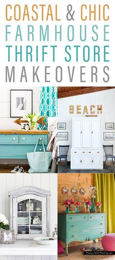 coastal and chic farmhouse house thrift store makeovers