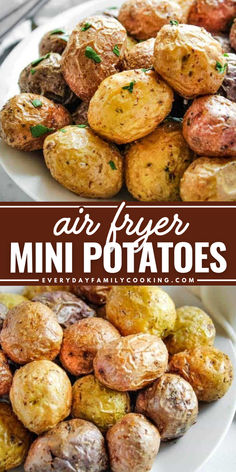 Cook up some easy sides for Easter dinner with this air fryer mini potatoes recipe! These air fryer baby potatoes are crispy on the outside and fluffy on the inside and done in under 20 minutes. The perfect Easter side dish recipe made quickly! Air Fryer Baby Potatoes, Air Fryer Potatoes, Herbed Potatoes, Cooks Air Fryer, Feta Dip, Whipped Feta, Herbs Spices