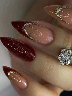 Unghie Sfumate, Colorful Nails, Prom Nails, Xmas Nails, Pretty Acrylic Nails, Chic Nails, Short Acrylic Nails, Nail Arts