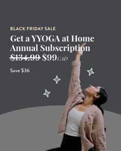 a woman is doing yoga with her arms in the air