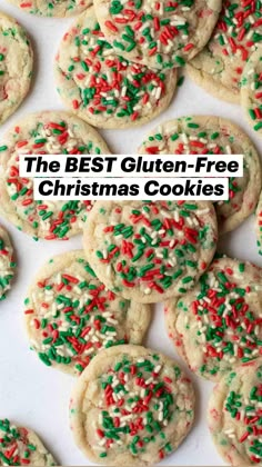 cookies with sprinkles and green and red