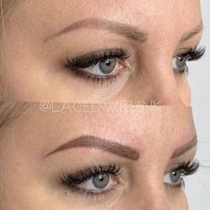 What’s the Difference Between Microblading vs Powder Brows? Powdered Brows Before And After, Microblading Vs Powder Brow, Powder Brows Permanent, Combination Brows, Combo Brows, Eyebrow Before And After, Eyebrow Shading