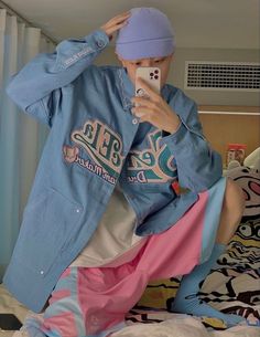 Feminine Outfits For Men, Pastel Mens Fashion, Mens Fashion Aesthetic, Outfits Pastel, Teen Trends, Genderless Fashion, Outfits For Men, Streetwear Fits, Pastel Outfit