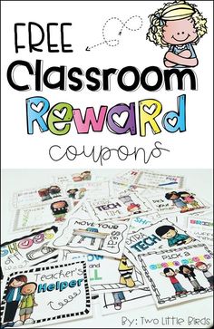 the free classroom reward coup for teachers to use with their children's name tags