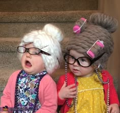 Crochet Granny Wig, Granny Halloween Costume, Granny Costume, Granny Wig, Baby Kostüm, Baby Costume, Halloween Costume Contest