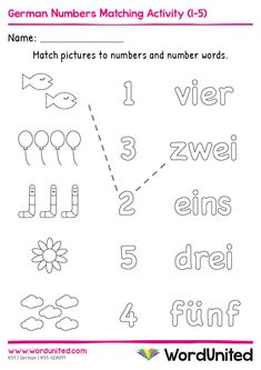 french numbers matching activity for kids to learn how to read and write the number names