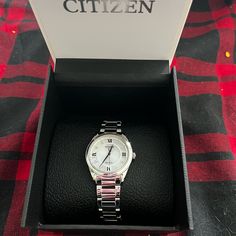 3 Hand Silver, Never Worn, With Genuine Diamonds Classic Watches With Stainless Steel Clasp, Diamond Watch, Michael Kors Watch, Accessories Watches, Michael Kors, Diamonds, Women Accessories, Silver, Women Shopping