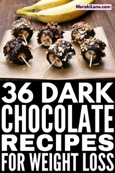 36 Dark Chocolate Desserts for Weight Loss | If you're looking for the best chocolate desserts that are quick and easy to make, healthy, low calorie, low carb, keto friendly, low fat, vegan, and/or gluten-free, look no further! We've curated the best dark chocolate recipes that are simple yet decadent, which will satisfy your sweet tooth while still helping you stick to your clean eating goals. This post has tons of ideas, including healthy food substitutions that taste delicious! Low Carb Chocolate Desserts Easy, Diet Chocolate Desserts, Low Carb Chocolate Snacks, Low Calorie No Sugar Desserts, Low Fat Chocolate Desserts, Healthier Chocolate Desserts, Dark Chocolate Healthy Snacks, Dark Chocolate Recipes Healthy, Dark Chocolate Candy Recipes