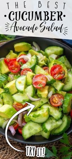 the best cucumber avocado salad recipe