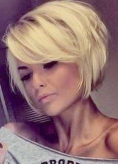 Κούρεμα Bob, Blonde Hair With Bangs, Bob Hairstyles With Bangs, Bob Haircut With Bangs, Haircut Inspiration, Top Hairstyles, Best Short Haircuts, Short Bob Haircuts, Bob Hair