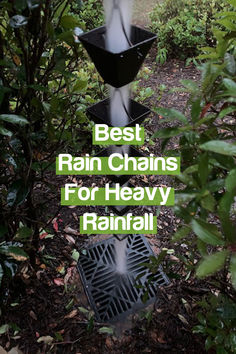 Medium Square Cups Rain Chain with large amount of rainfall flowing through the cups Rain Chain Ideas, Fairy Garden Castle, Garden Castle, Farm Office, Tennessee House, Rain Chains, Heavy Rainfall, Courtyard Gardens, Smokey Mountain