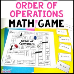 an order of operations game with the words order of operations