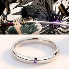 Anime Ring,Handmade ring inspired by anime movies, Silver color, Color option for stones, Suitable as a gift, Yuta Inspired Ring,Couple Ring Main stone:  Amethyst  (All Stone Available please message ) Stone size: 2MM Stone Shape: Round Jewelry Type: Ring Metal: Silver Method: Cast Personalization: Possible Style: Wedding Ring Set Ring Size: We make rings from US 3 to US 16. This elegant ring is perfect for any occasion like a party, wedding, engagement, etc. as it suits any outfit or with many emotions to express. Rhodium choice:- you can choose rose gold, Yellow Gold, Silver We only do nickel-free Rhodium which is friendly to the skin, We have all kinds of precious, semi-precious stones and Diamonds. We believe in quality products and thus we try to deliver the best to our customers. Our Rings One Piece, Naruto Rings Jewelry, Itachis Ring, Mdzs Ring, Akatski Ring, Anime Wedding Rings, Anime Accessories Jewelry, Anime Rings, Make Rings