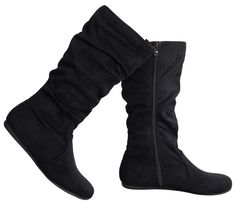 PRICES MAY VARY. Heel Height approximately 1.0 " | True size to fit. Get the latest in high-fashion apparel with these microsuede mid-calf suede boots. These low heeled boots are comfortable enough to wear anywhere. They are available in a variety of colors to accent any outfit. You can rock these boots in any season! With its slouchy design this boot has style, and side zippers for easy on and off. They hit below the widest part of your calves and slide easily over jeans and leggings. Boots fea Low Heeled Boots, Mid Calf Suede Boots, Leggings Boots, Womens Low Heels, Low Heel Boots, Slouchy Boots, Kitten Heel Pumps, Pump Dress, Celebrity Look