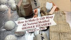 Menthol Shower Steamers, Ruth 1, Shower Aromatherapy, Menthol Crystals, How To Wrap