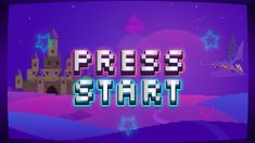 the title screen for press start