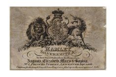 an old poster with two lions on it