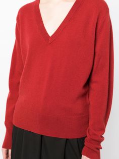 Find VINCE V-neck Wool-blend Jumper on Editorialist. crimson wool-cashmere blend knitted construction V-neck long sleeves ribbed cuffs and hem straight hem Wool Blend, Jumper, Top Brands, Knitwear, Cashmere, Long Sleeves, V Neck, Luxury Fashion, Wool